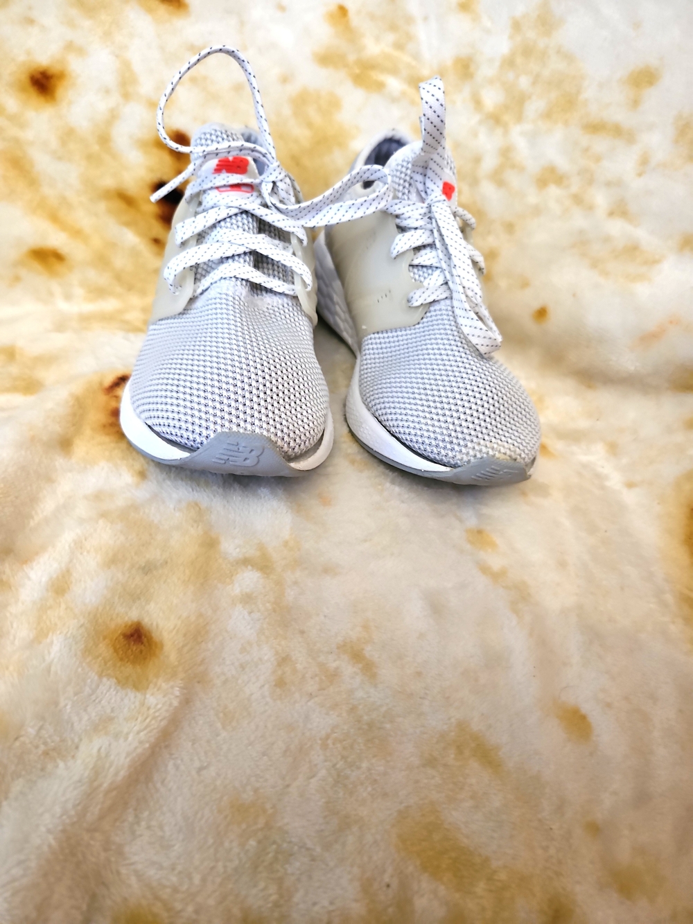 New Balance Lightweight White Mesh Sneakers